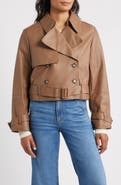 BOSS Satela Double Breasted Leather Jacket