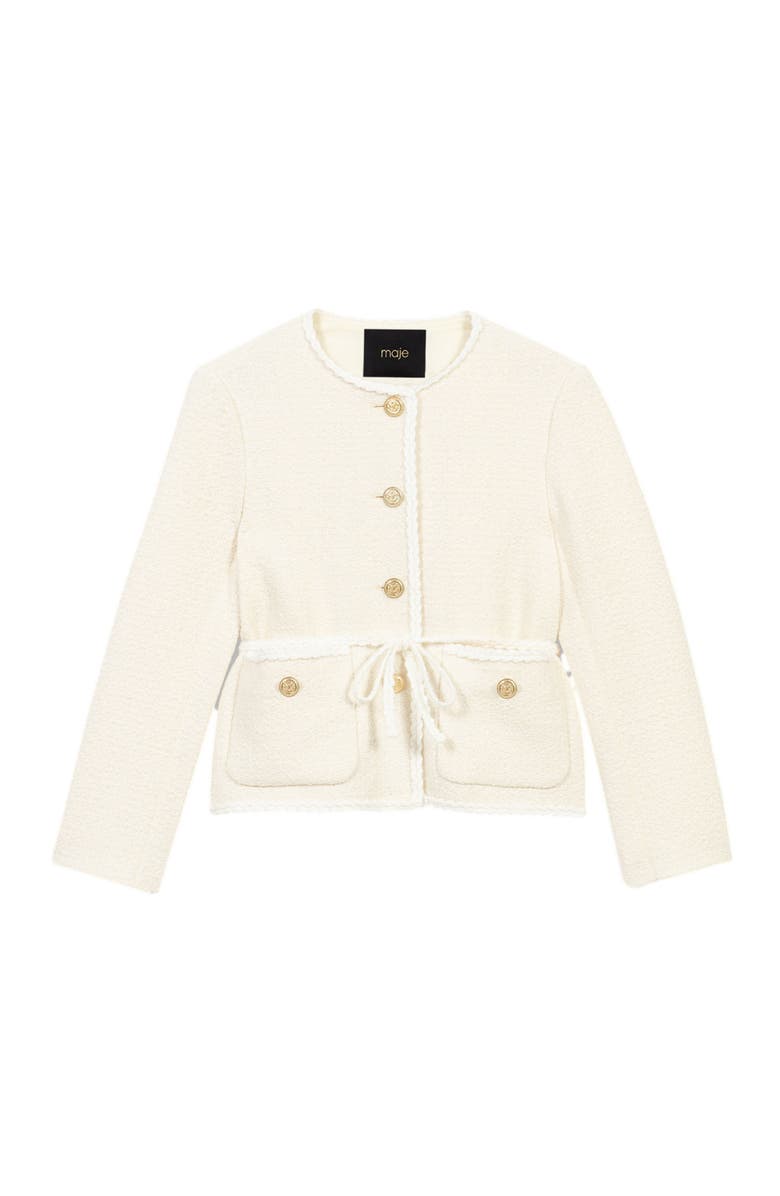 maje Belted jacket, Alternate, color, 