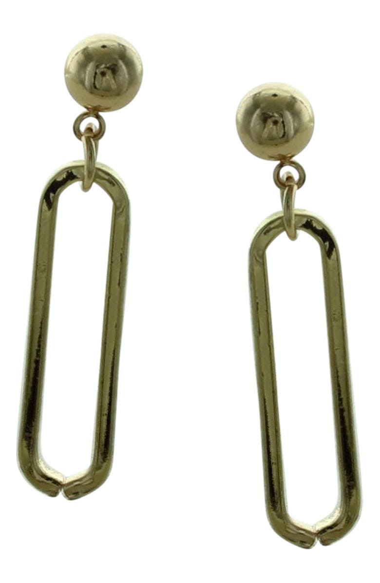 OLIVIA WELLES Paper Clip Link Drop Earrings, Main, color, Gold