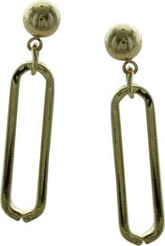 OLIVIA WELLES Paper Clip Link Drop Earrings