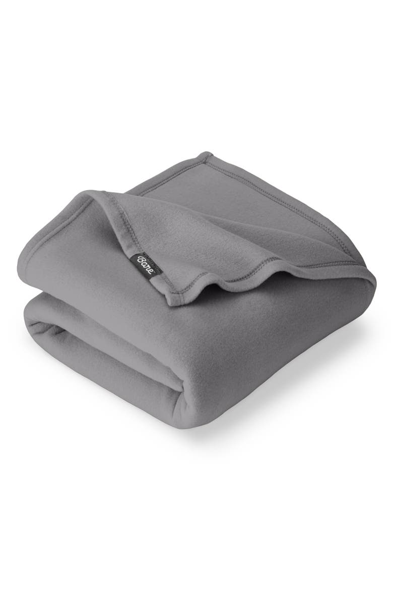 Lightweight Polar Fleece Blanket, Main, color, Grey