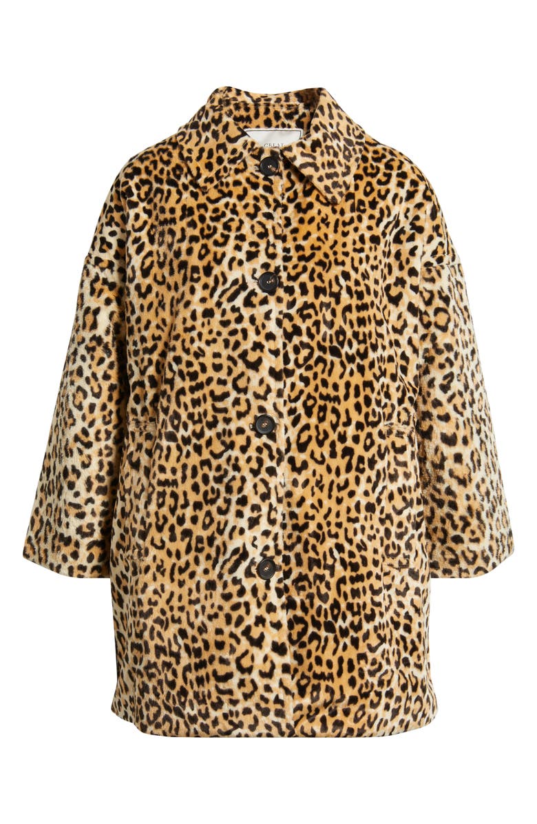 THE GREAT. The Car Coat, Alternate, color, Vintage Leopard