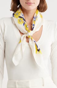 Kate Spade New York sunshine floral silk square scarf