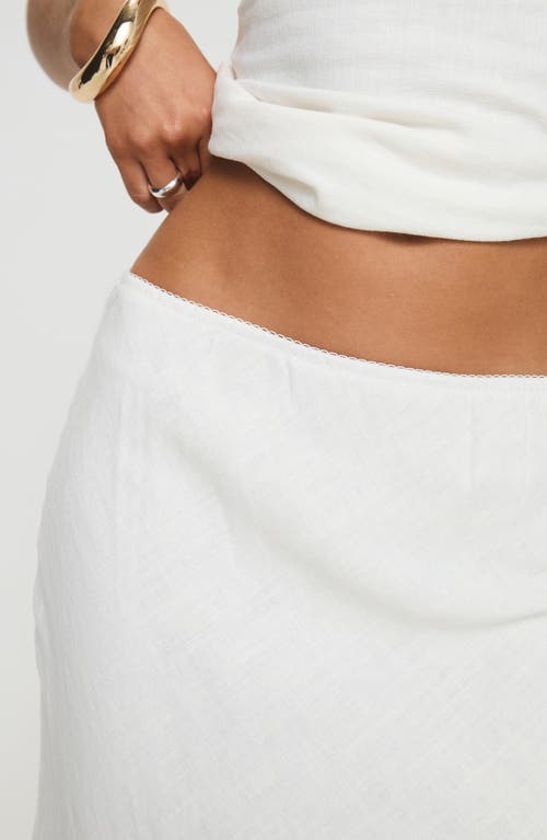 Princess Polly Ermias Linen Blend Midi Skirt