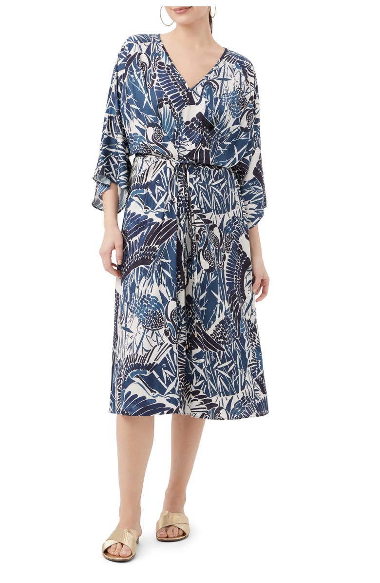 Trina Turk Topspin Printed Faux Wrap Dress, Main, color, Multi