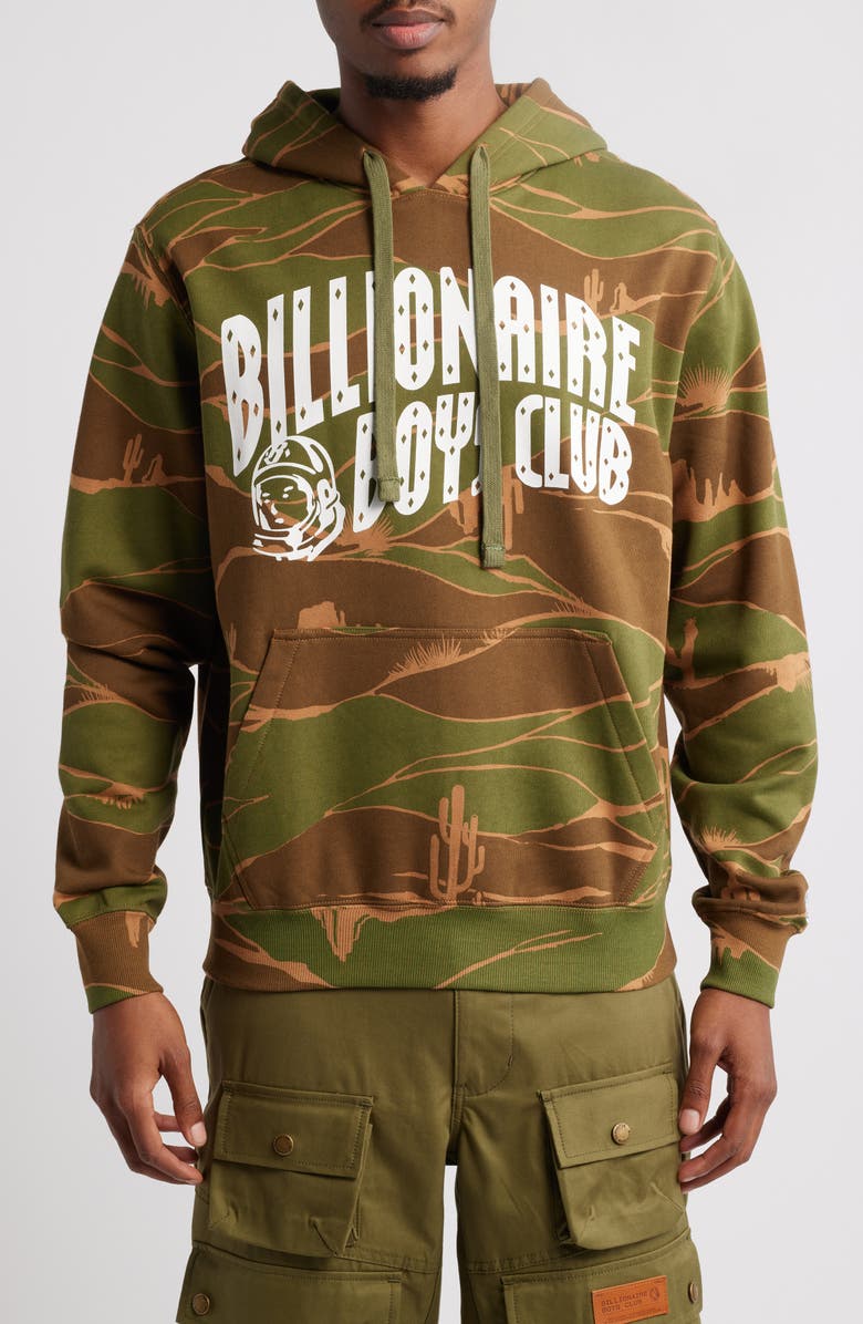 Billionaire Boys Club Camo Arch Cotton Graphic Hoodie, Main, color, 