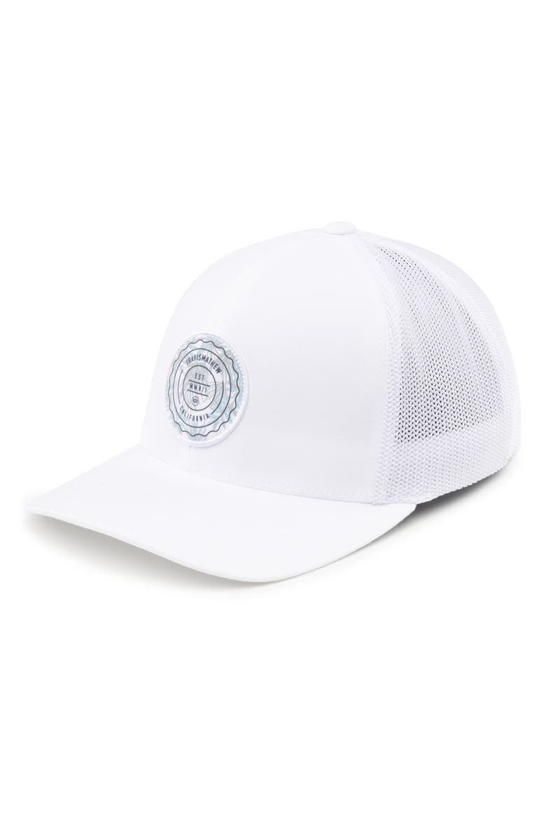The Patch Floral Baseball Cap, Main, color, WHITE
