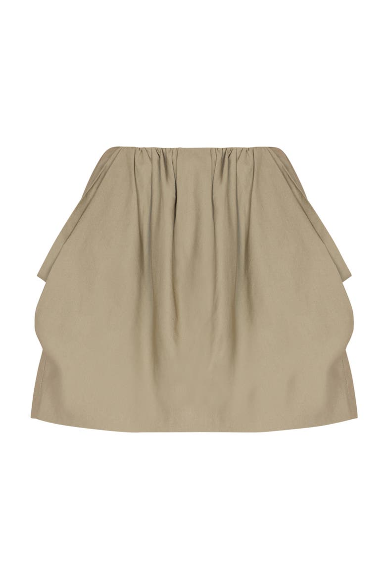 Cotton poplin balloon skirt, Alternate, color, green