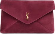 Saint Laurent XXL Cassandre Suede Envelope Clutch