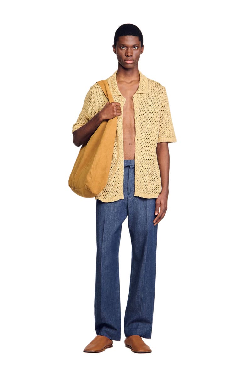 SANDRO Crochet shirt, Alternate, color,