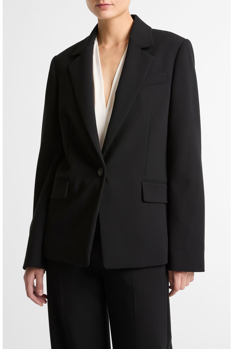 Soft Sculpture Blazer, Alternate, color, BLACK