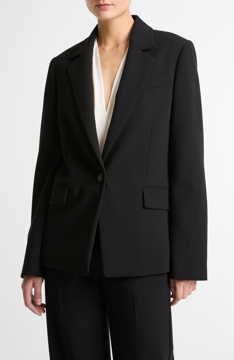 Vince Soft Sculpture Blazer, Alternate, color, Black