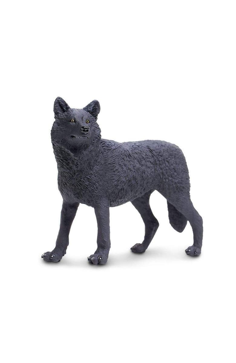 Safari Ltd. Black Wolf Toy, Main, color, NO COLOR
