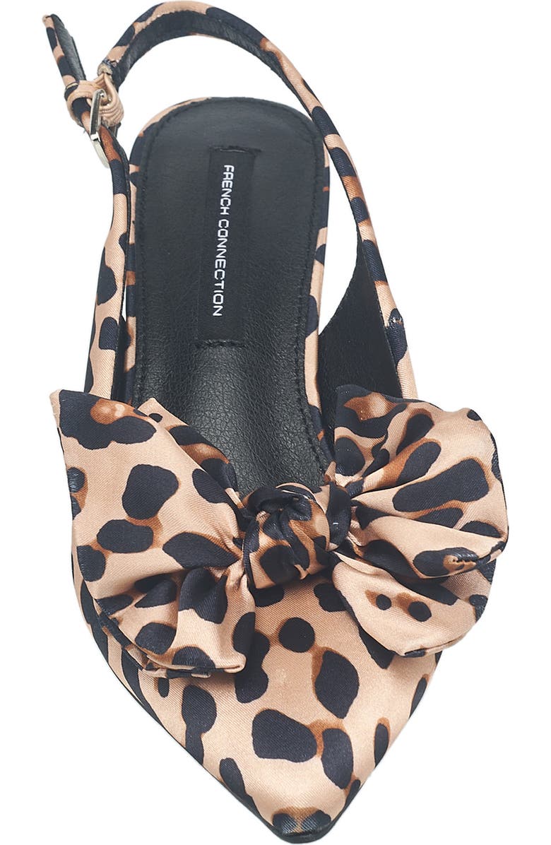 French Connection Quinnbow Slingback Kitten Heel, Alternate, color, Leopard