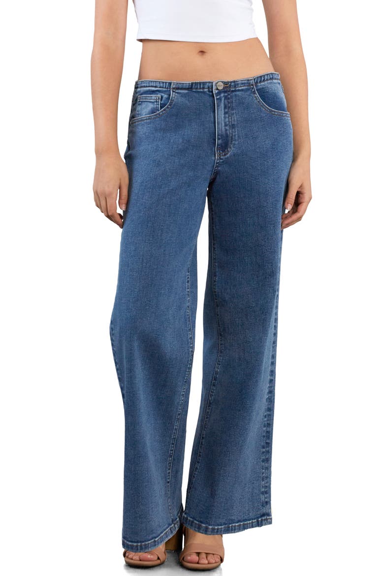 High Waist Straight Leg Jeans, Main, color, LOVER BLUE