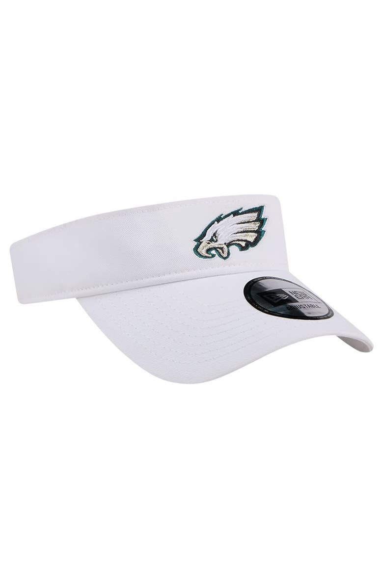 New Era Men's New Era White Philadelphia Eagles Main Adjustable Visor, Alternate, color, 