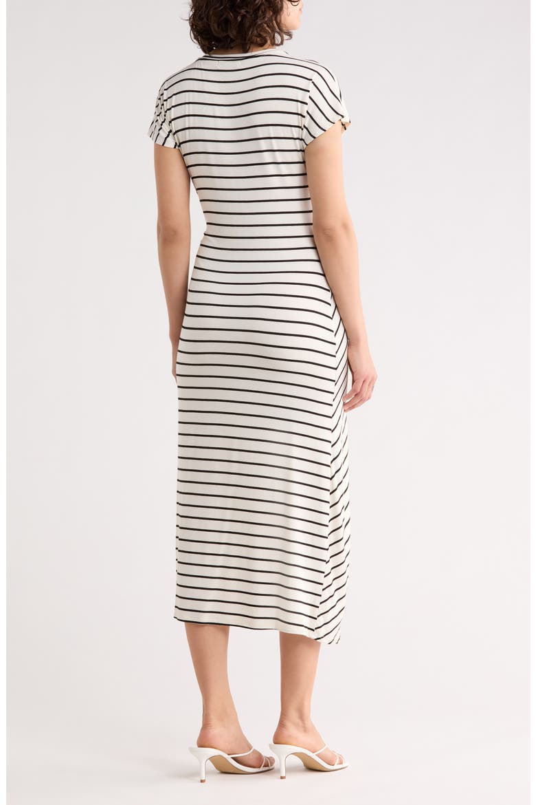 Stripe Side Tie Maxi Dress, Alternate, color, WHITE STRIPE