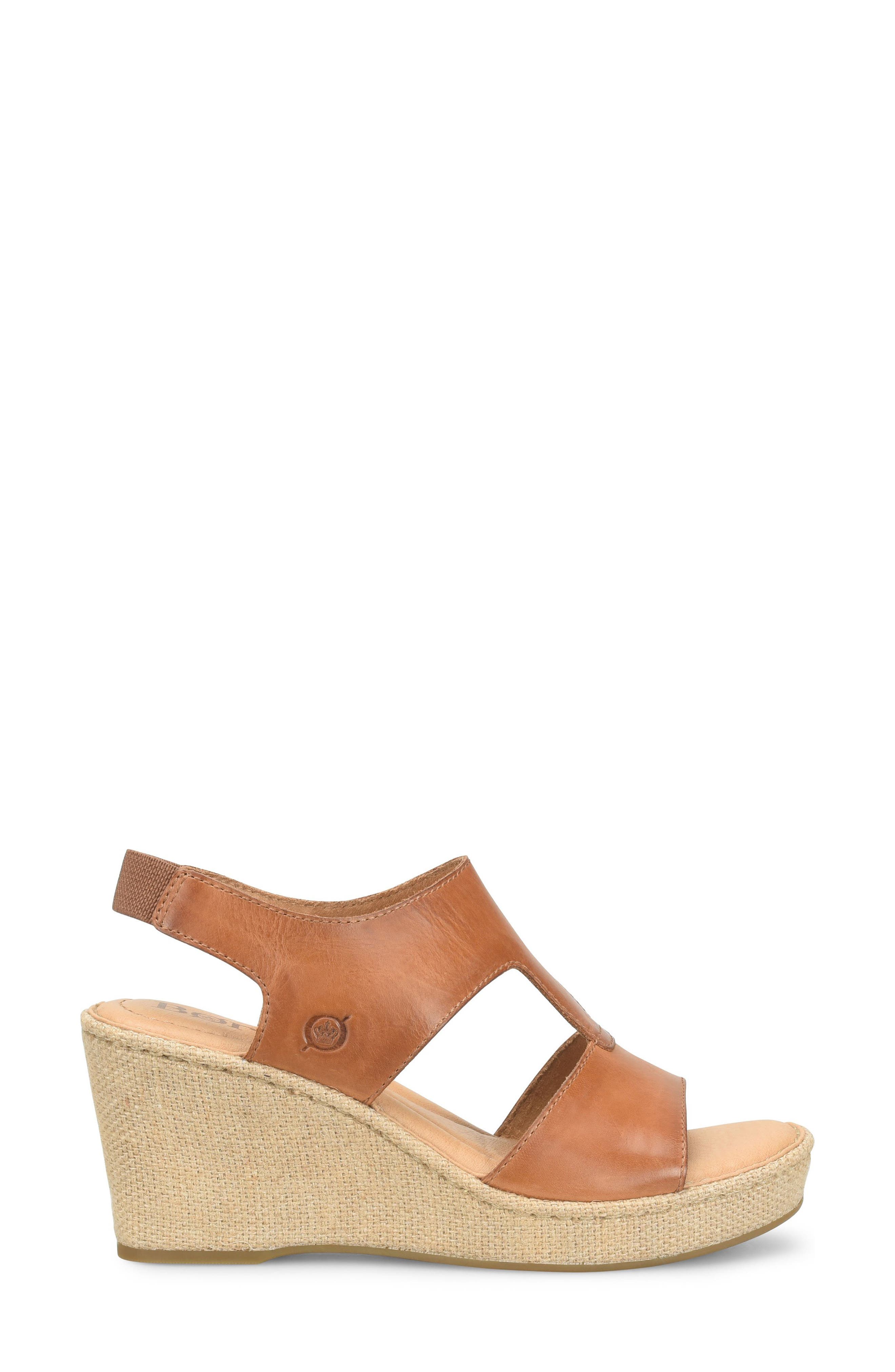 Siene Espadrille Wedge Sandal, Alternate, color, BROWN LEATHER