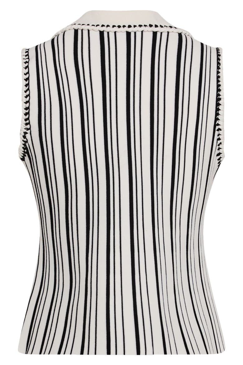 Kaya Knit Sleeveless Top, Alternate, color, BLACK/ WHITE