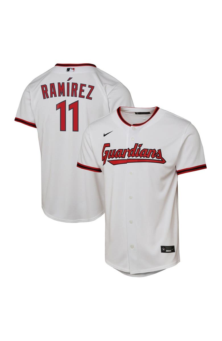 Nike Youth Nike Jose Ramirez White Cleveland Guardians Home Replica Player Jersey, Alternate, color, White