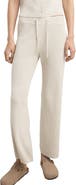 MANGO Pull-On Straight Leg Cotton Blend Knit Pants