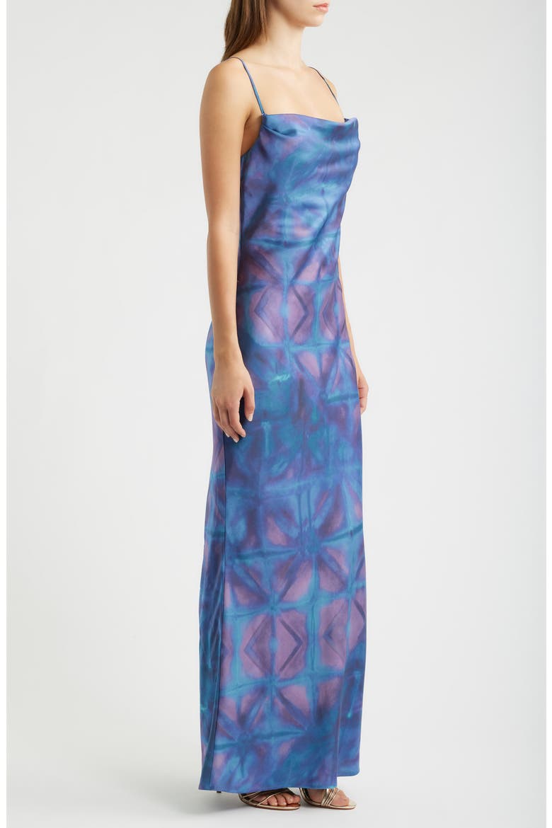 Bronte Cowl Neck Maxi Dress, Alternate, color, BLUE MULTI