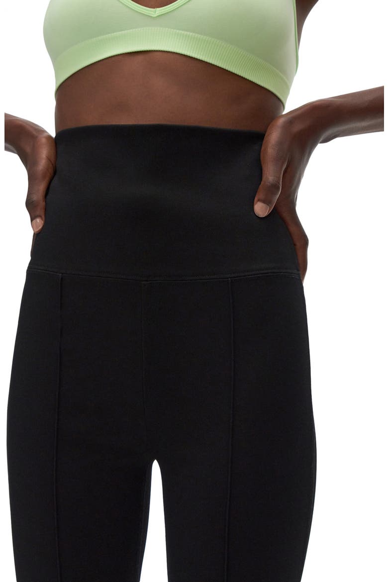 High Waist Flare Leggings, Alternate, color, BLACK