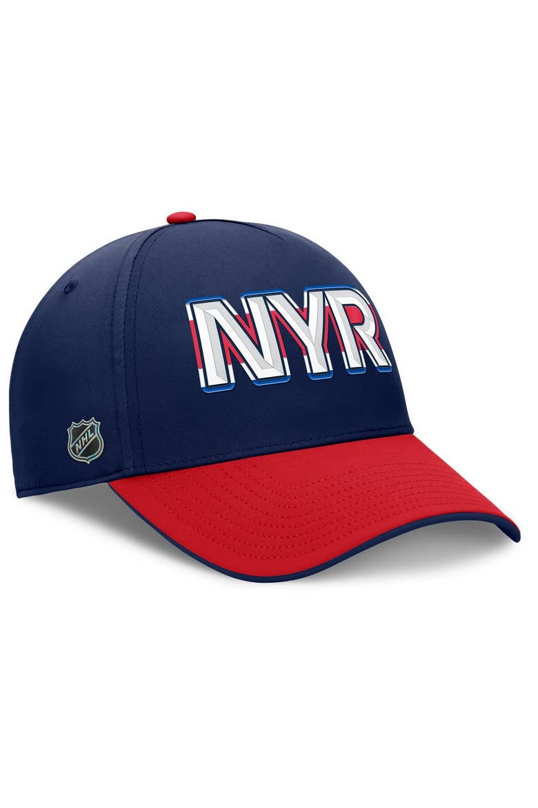 Men's Fanatics Navy/Red New York Rangers Authentic Pro Rink Team Code Flex Hat, Alternate, color, Navy