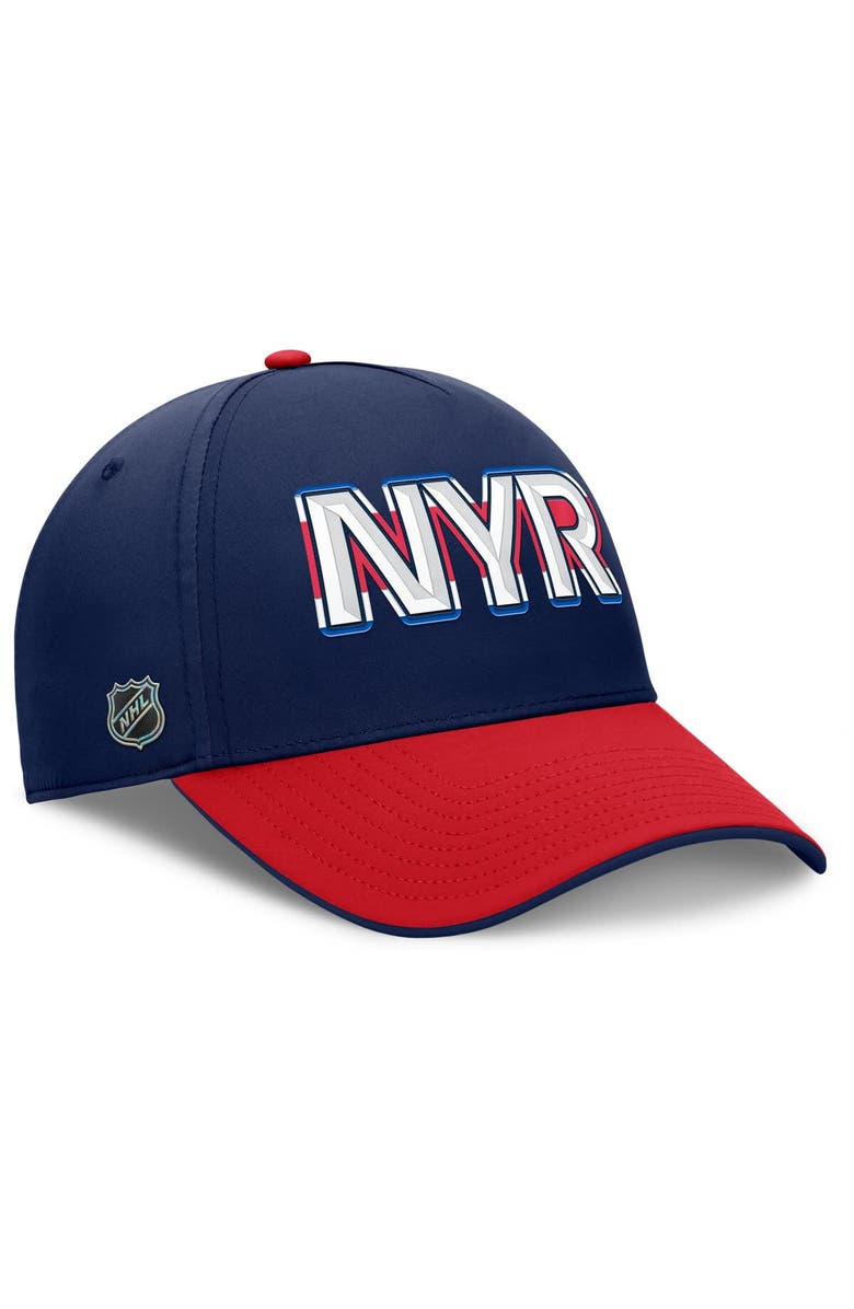 FANATICS Men's Fanatics Navy/Red New York Rangers Authentic Pro Rink Team Code Flex Hat, Alternate, color, Navy