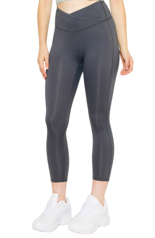 Kancan Venus Mid Rise Active Leggings In Gray