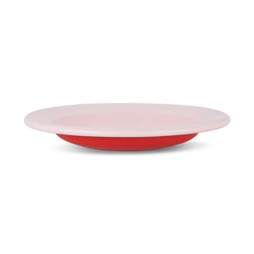 Elifle Two Tone Enamel Dinner Bowl In Pink