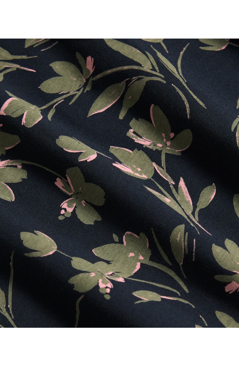 Pact Fit & Flare Signature Scoop Dress, Alternate, color, Painted Petals Midnight Blue