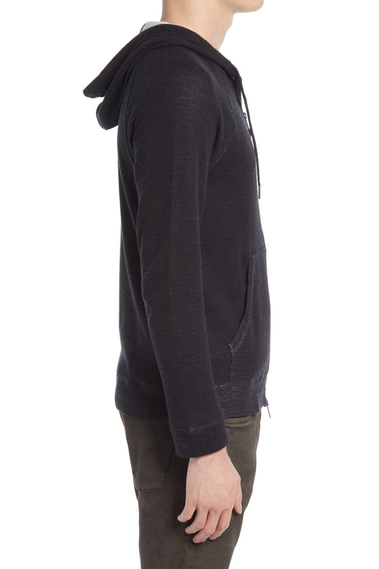 Cotton Blend Hoodie, Alternate, color, BLACK
