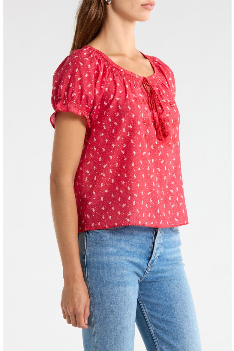 Katie Bandana Print Cotton & Silk Top, Alternate, color, BANDANA