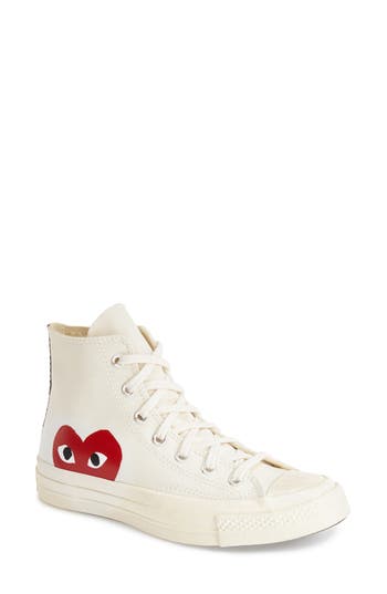 COMME DES GARÇONS PLAY COMME DES GARÇONS PLAY X CONVERSE CHUCK TAYLOR® HIDDEN HEART HIGH TOP SNEAKER
