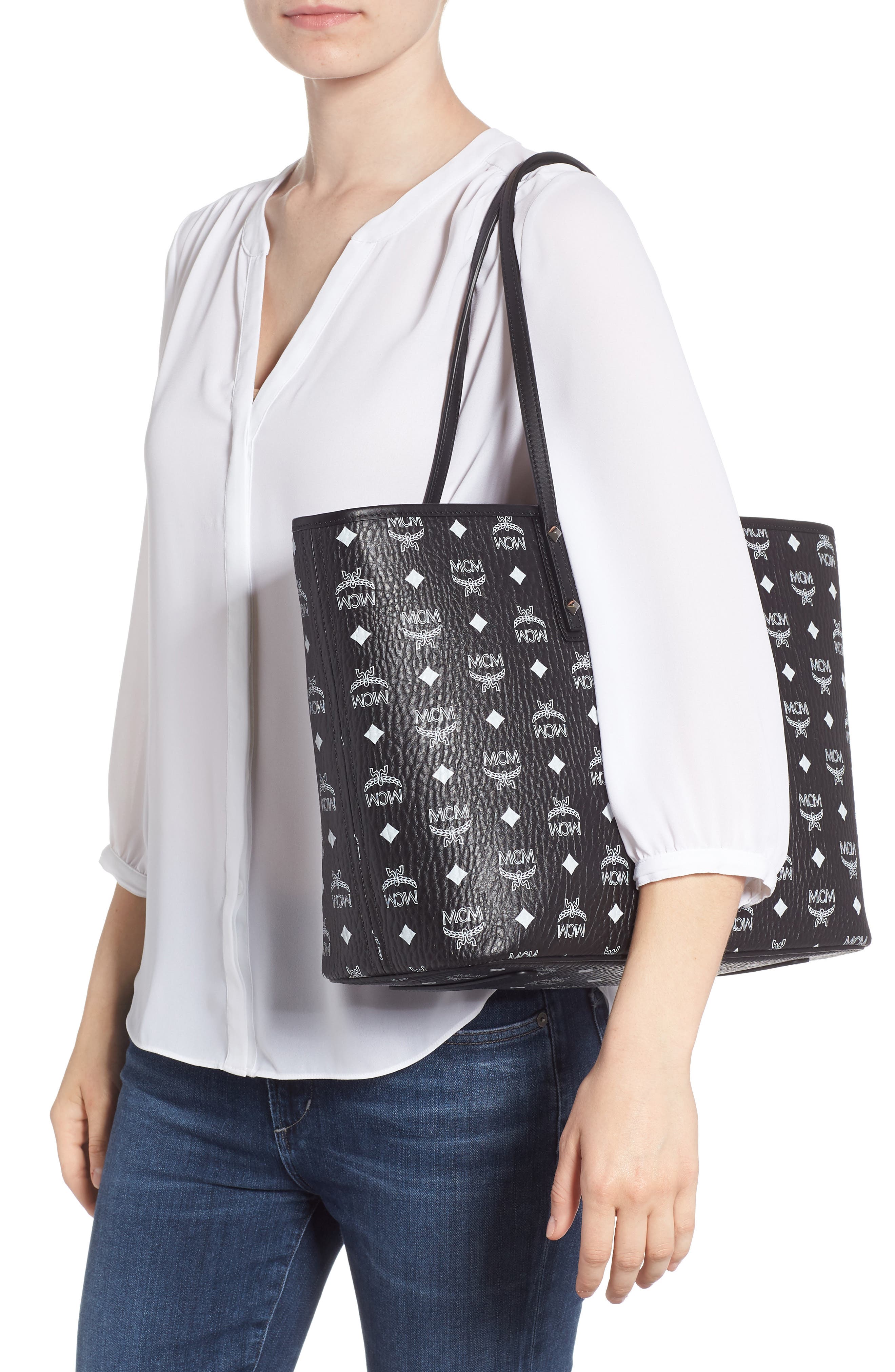 MCM Medium Anya Tote, Alternate, color, 