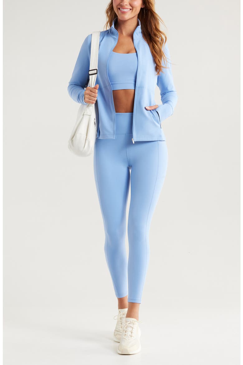 Studio Luxe Performance Jacket, Alternate, color, BLUE AZURINE