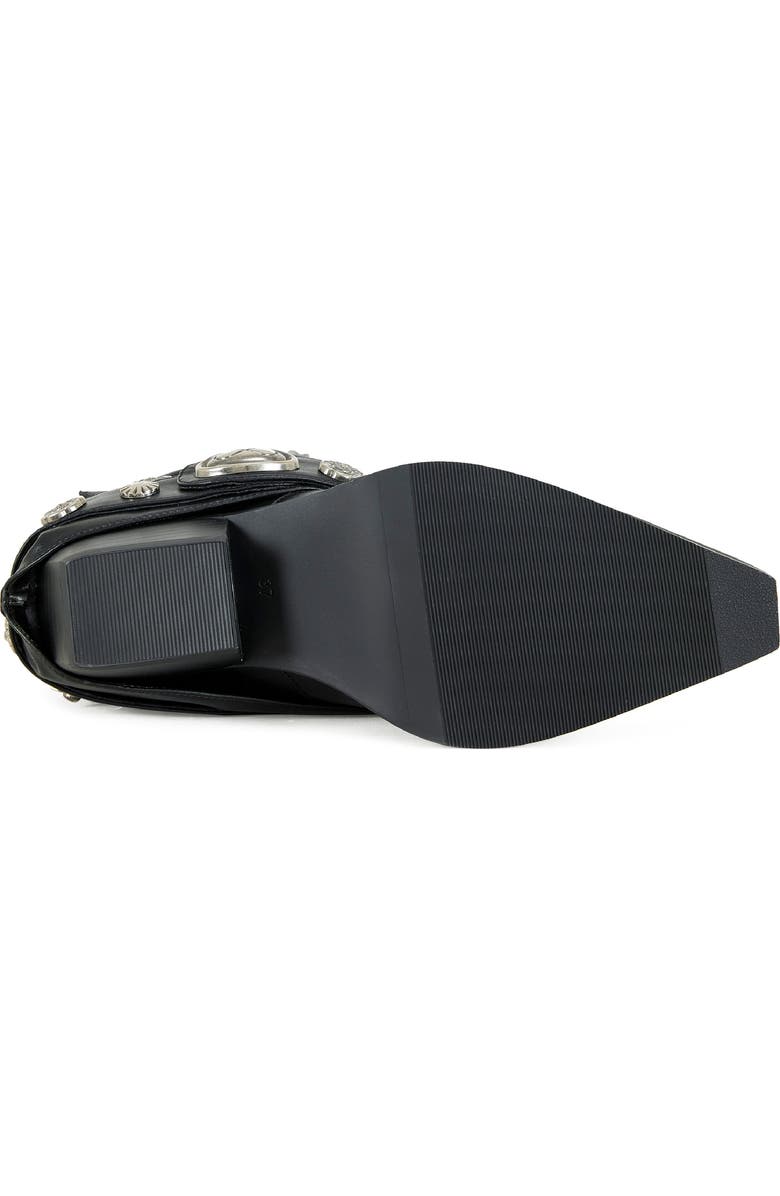 AZALEA WANG Ashraf Studded Western Boot, Alternate, color, Black