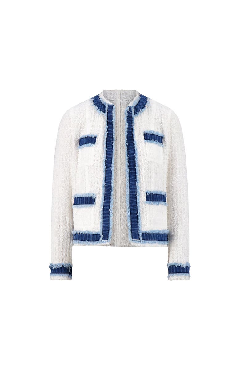 The Noli Shop Julia Tweed Jacket, Alternate, color, White