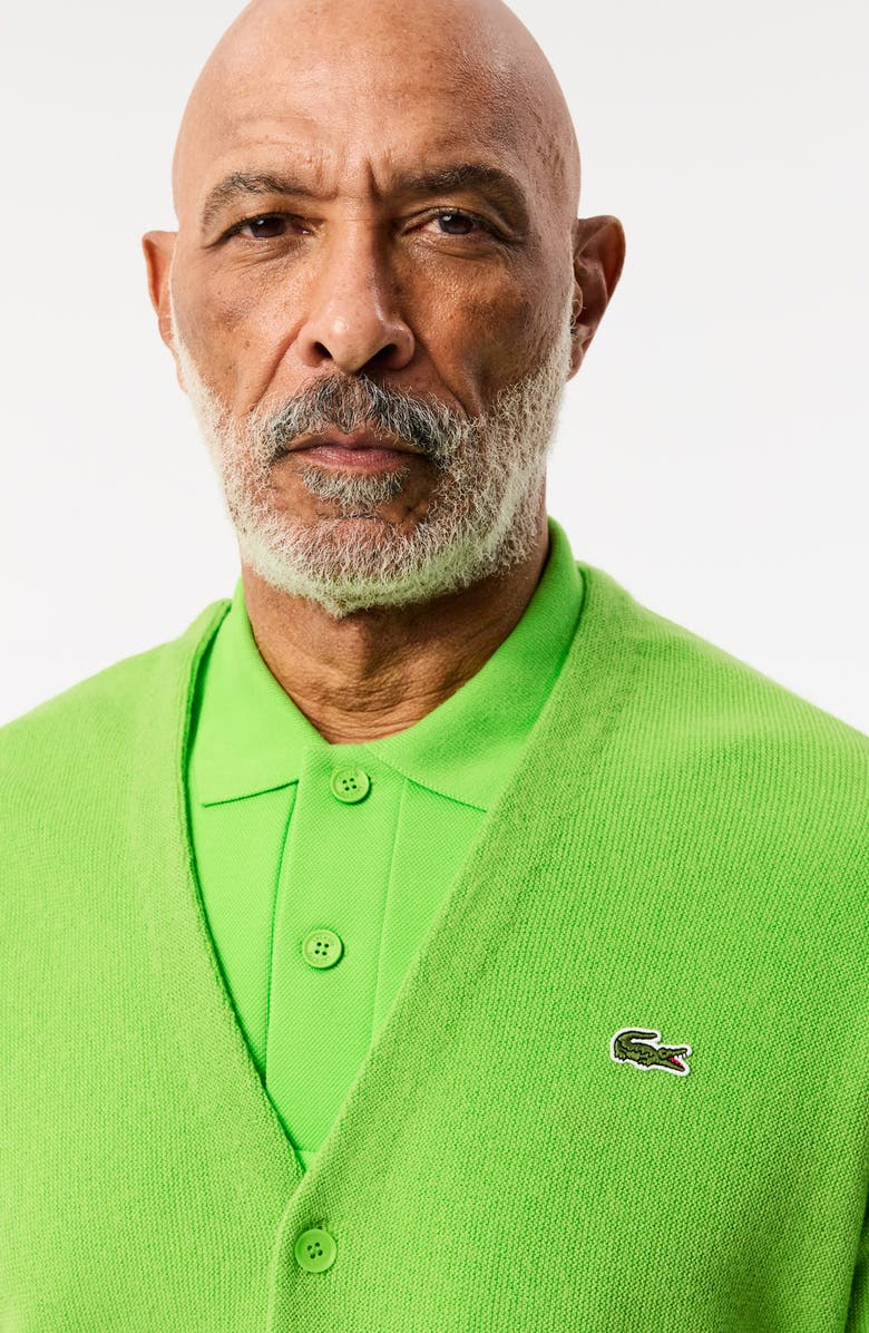 Lacoste Relaxed Fit Wool Cardigan, Alternate, color,