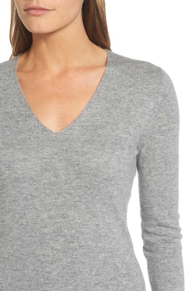 Nordstrom Signature Cashmere V-Neck Sweater, Alternate, color,