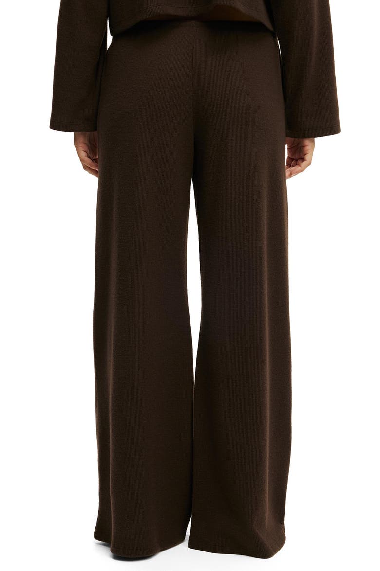 Women's Super Soft Waffle Wide Leg Pant, Alternate, color, Toffee Bean