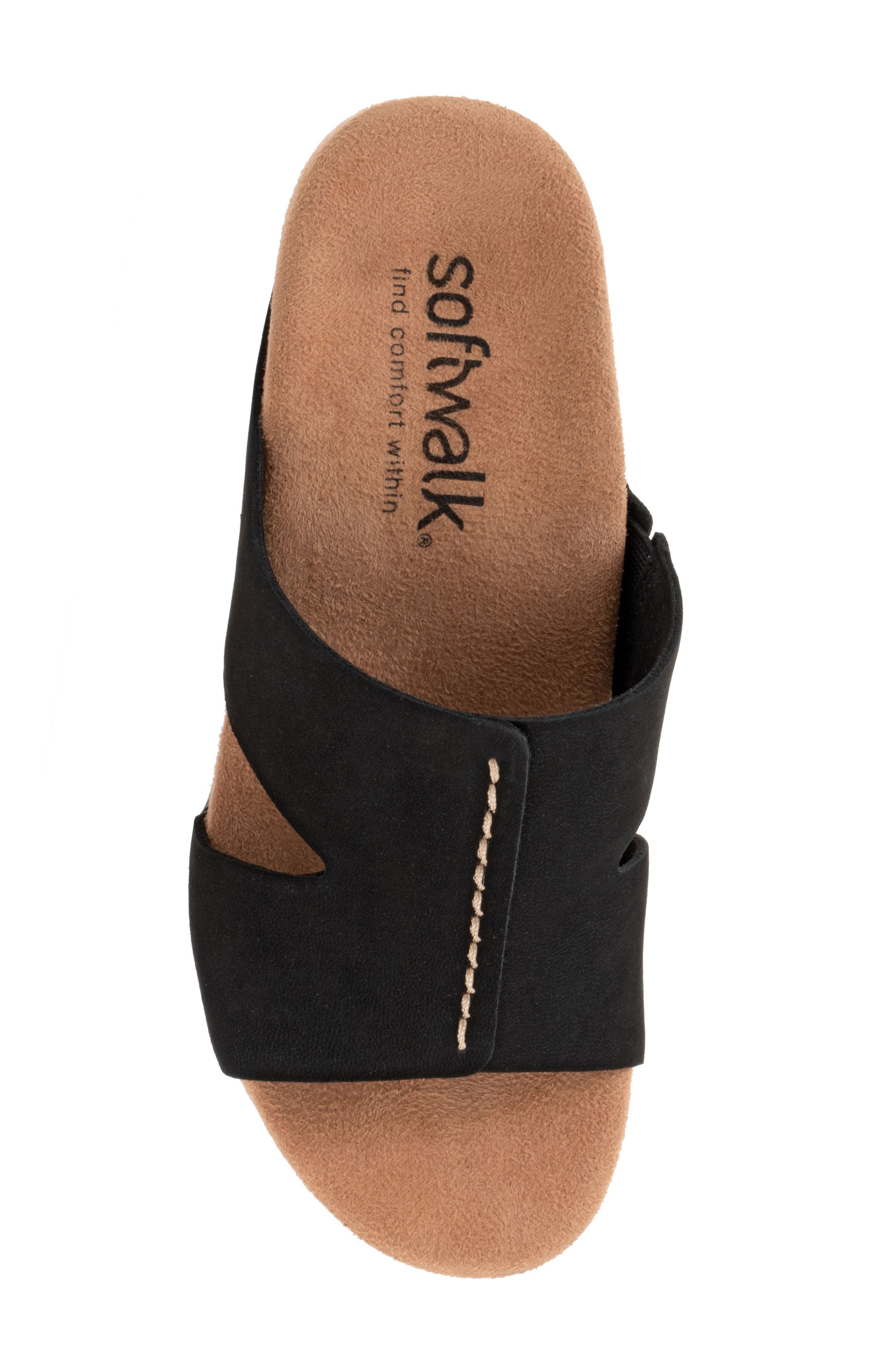 SoftWalk<sup>®</sup> Beverly Sandal, Alternate, color, Black Nubuck