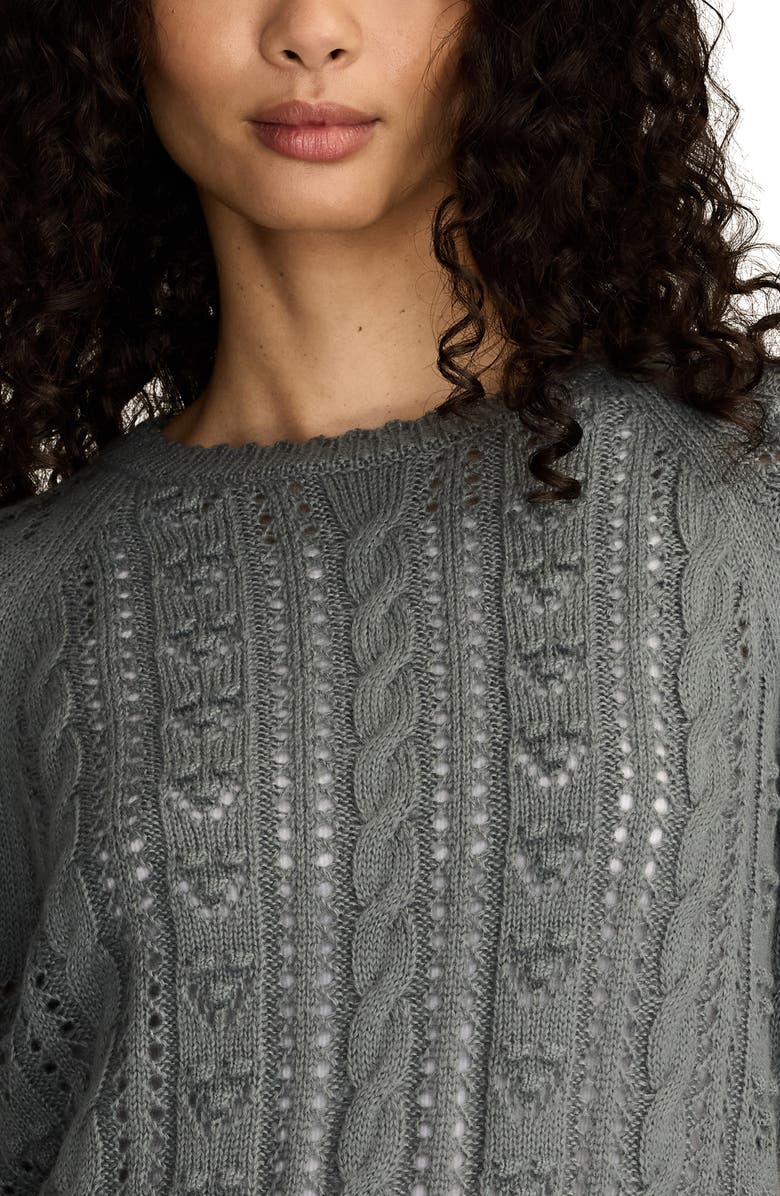 Lucky Brand Pointelle Sweater, Alternate, color, Trooper