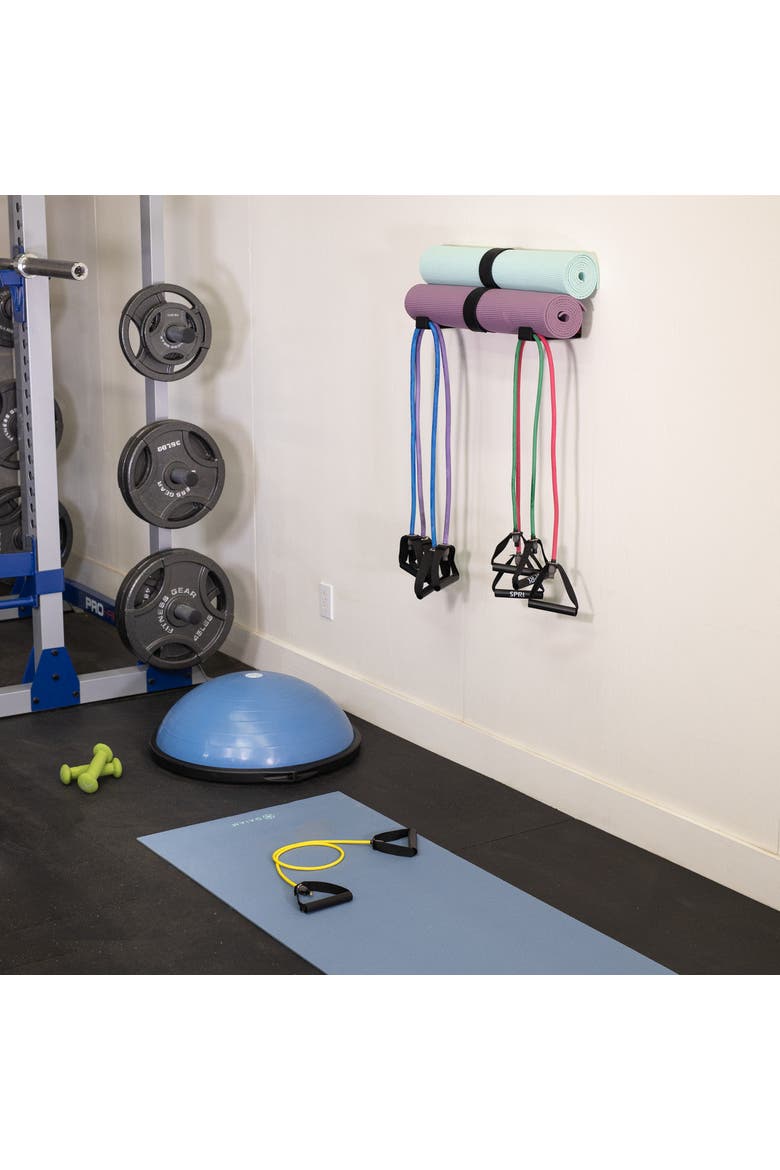Serenity Yoga Mat Display - Minimalist Rack - Large, Alternate, color, Black