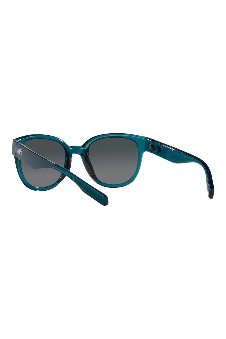 Salina 53mm Gradient Polarized Rectangular Sunglasses, Alternate, color, TEAL