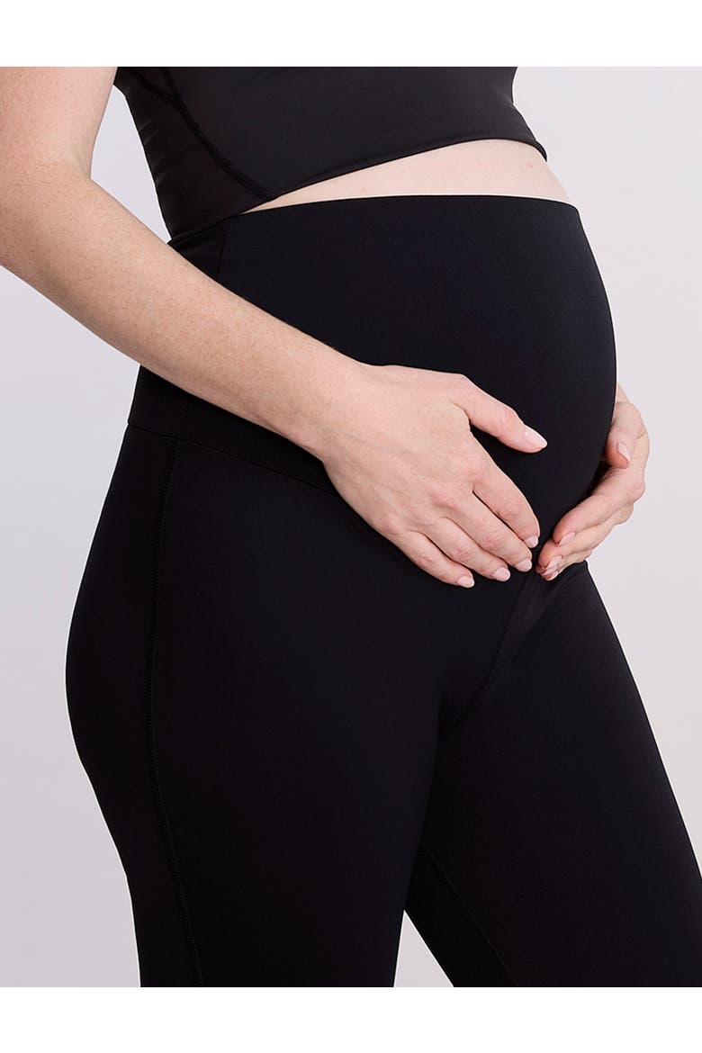 Over the Belly Active Capri Legging, Alternate, color, Black