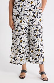 Adrianna Papell Crinkled Crop Pull-On Pants
