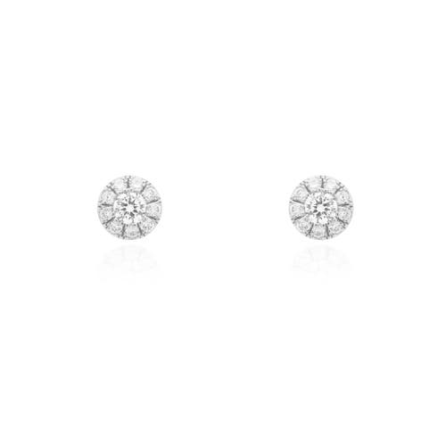 The Lovery Fine Jewelry Round Diamond Halo Stud Earrings In Gold