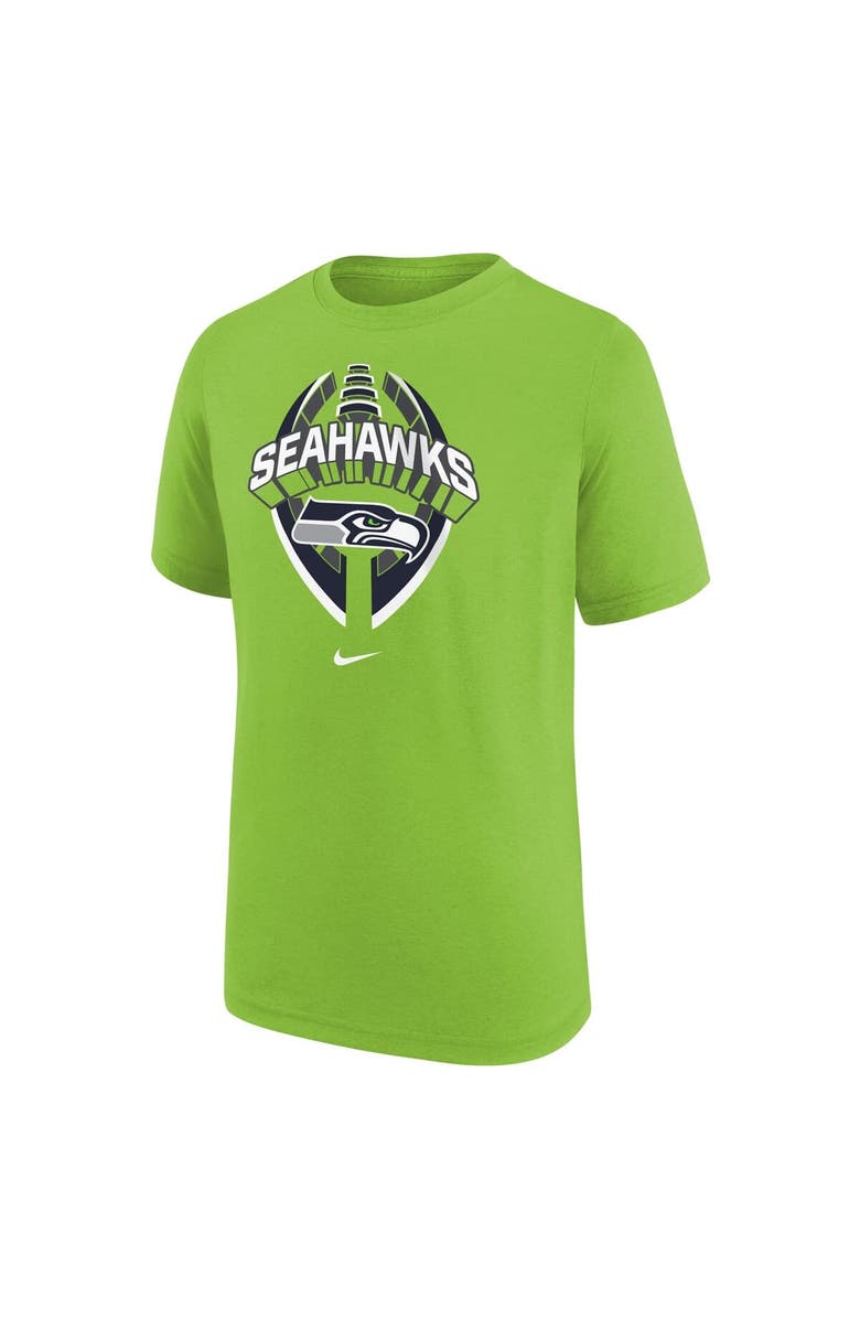 Nike Youth Nike Neon Green Seattle Seahawks Icon Legend T-Shirt, Alternate, color, Navy